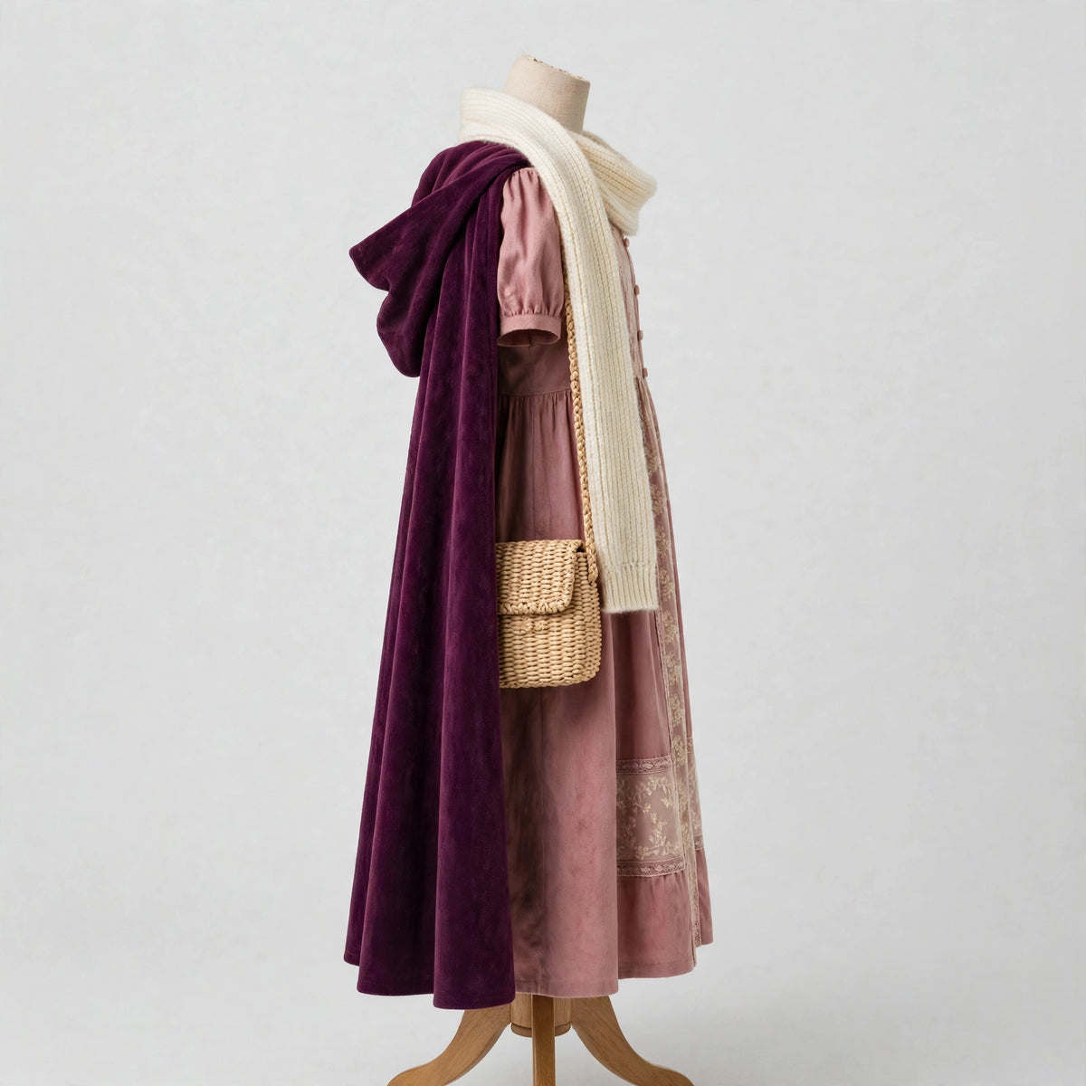 Side view on a dress form